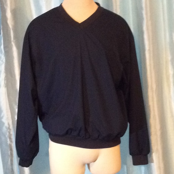 Jos. A Bank Navy V Neck windbreaker, W/pockets NWT - Picture 1 of 5